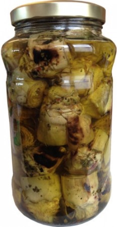 Artisjokker, grillet, krydret med hvitløk, chili, oregano i olje 3100ml