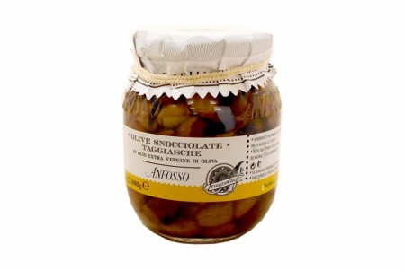 Anfosso Taggiasche sorte oliven med stein (i lake) 280ml