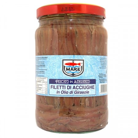 Ansjosfilet på solsikkeolje 700g