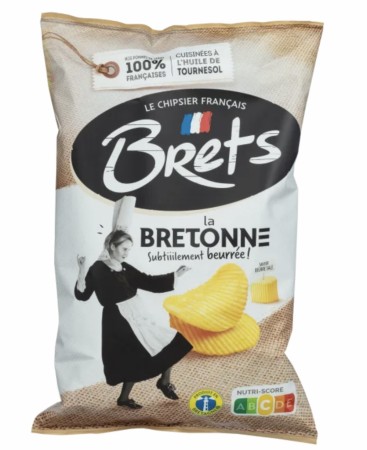 Brets potetchips riflet m/smør og salt 125 g