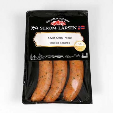Over Oslo pølse m/Ramsløk 3 stk 300g, Strøm-Larsen Oslo