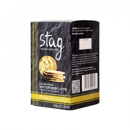 Kjeks med parmesan og hvitløk, Stag 150g 