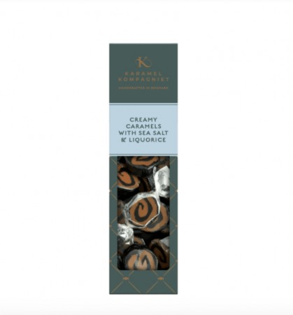 Creamy Caramels with sea salt & Liquorice 138g, Karamel Kompagniet