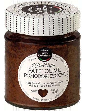 Sort olivenpaté med soltørkede tomater, 130g