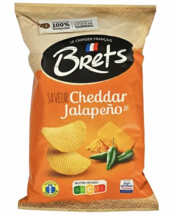 Brets potetchips m/cheddar og jalapeño 125 g