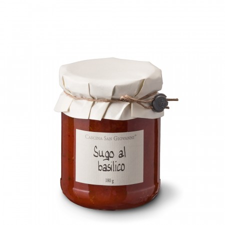 Tomatsaus med basilikum fra Piemonte, 180g