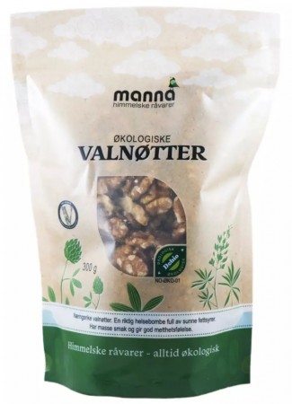 Valnøtter, 300 g, økologisk, Manna