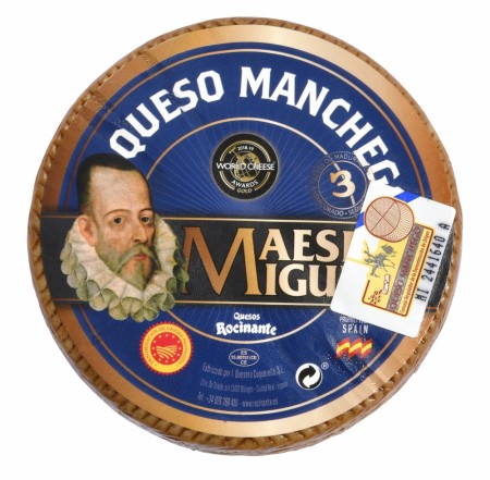 Manchego 3 mnd DOP, pasteurisert , 500 g