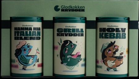 Gladkokkens krydderserie 3pk - Italian Blend, Grill krydder og Holy Kebab