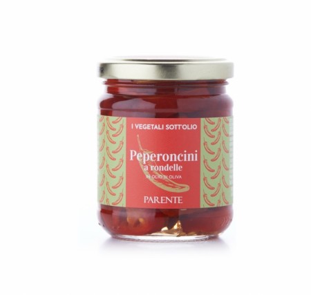 Chili i skiver, i olivenolje 190g