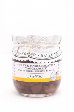 Anfosso Taggiasche sorte oliven uten stein (i extra virgin olje) 280ml