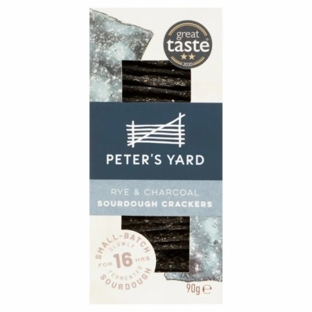 Rye & Charcoal Sourdough Crackers 90g, Peters Yard