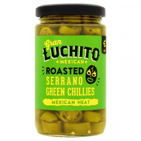 Fire roasted serrano chillies 215g