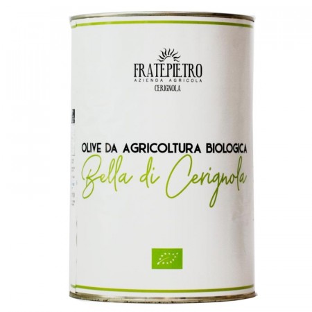 Grønn oliven Bella di Cerignola ØKO, 4,25 kg